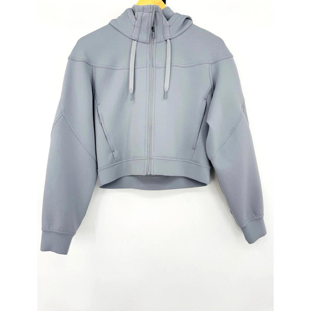 Lululemon Womens  Active Rogue Renegade Full Zip Rhino Grey Hoodie Jacket Sz 6